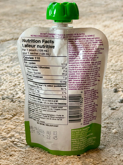 Parent's Choice - Chuối, Khoai Lang, Việt Quất & Gạo Lứt - 128ml