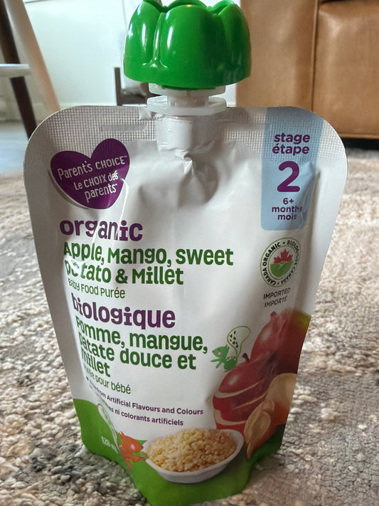 Parent's Choice – Táo, Xoài, Khoai Lang & Hạt Kê - 128 ml