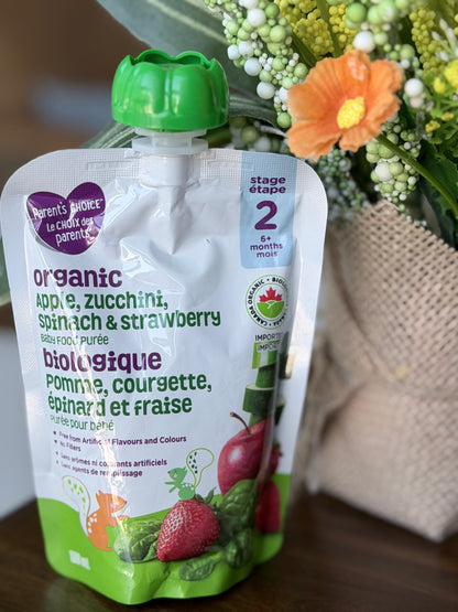 Parent's Choice – Táo, Bí Xanh, Rau Bina & Dâu Tây - 128ml